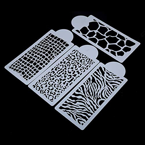 Kuchenschablone,Backschablone, Bordüre ausgefallene Fondantform, Zebra, Leopard, Schlangenhaut, Krokodilhautmuster, wiederverwendbar, zum Backen von Kuchenschablonen, Hochzeitsdekoration