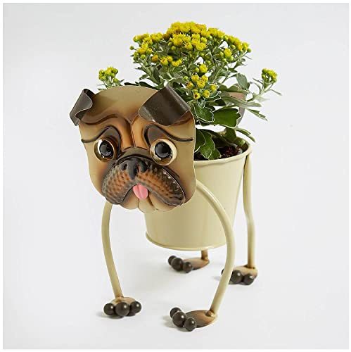 Nodding Dog Planter | Schnauzer, Pug or French Bulldog (Pug)