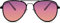 Cheapass Sonnenbrille große Festival Metall-Sonnenbrille für Damen und Herren mit lila-orangefarbenen Recycling-Gläsern und bequemen Nasenpads