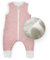 Ehrenkind® Ganzjahres-Schlafsack mit Füßen Wollfüllung | 100% Bio-Baumwolle mit 100% Wolle Füllung Baby-Schlafsack | Oeko-TEX | Rose Melange 100