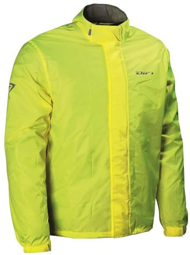 Difi Fuzzy Motorrad Regenjacke, neon-gelb, L