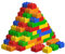 WYSWYG Ensemble de Blocs et Briques de Construction, Briques, compatibles pour Les Enfants de 2, 3, 4 Ans, 50 pièces