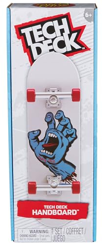 TECH DECK - Handboard Santa Cruz - Mini Monopatín o Mini Skateboard de 12 cm de largo (para usar solo con las manos) - 6071368 - Juegos Infantiles - Juguetes Niños 6 Años +