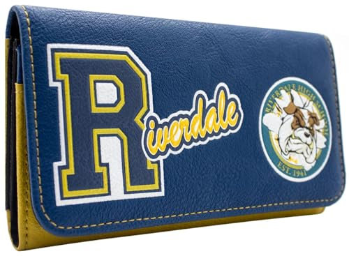 Riverdale High School Est 1941 Archie Portemonnaie Tri-Fold Münzfach & Kartenhalter, Blau
