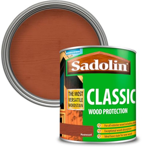 WALLPAPER EMPIRE Sadolin Classic All Purpose Woodstain 750ml - Deep Penetrating Protection (Red Wood)