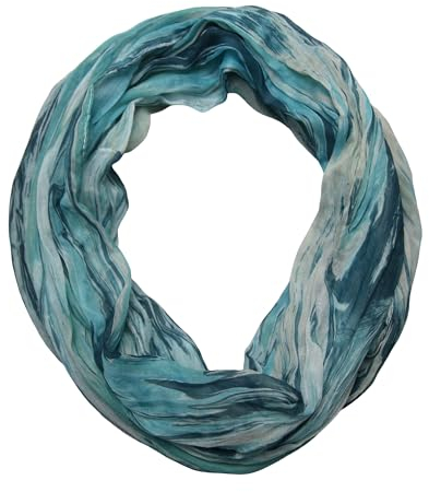 beybey® Trance Edition Damen Seide Loop Schal in herrlichen Farben - ein Seidenschal zum Verlieben (Intense mint)