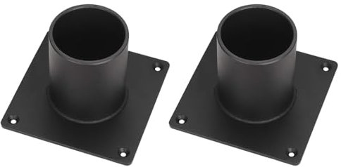 2PCS 68mm Post Base, Heavy Duty Fence Mailbox Flagpole Mount Base, Pool Ladder Fixing Post Anchor, Metal Railing Floor Post Pole Mounting Base Holder, Light Mount Adapter