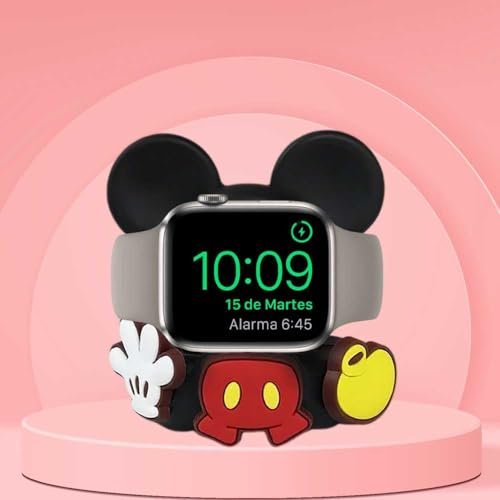 Cute Mouse Charger Stand for Apple Watch, Silicone Desk Stand Holder for iWatch, Charging Station Dock Holder Compatible with All Apple Watch Series Ultra/SE/8/7/6/5/4/3/2/1 (Not Include Charger)