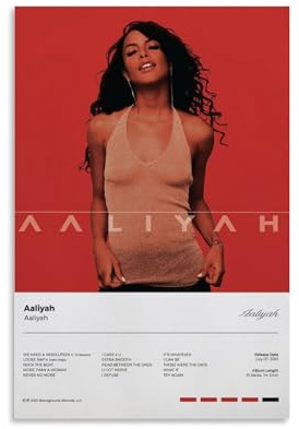 WEIJUNMAOYI Aaliyah-Poster, Aaliyah-Musikalbum, Poster, Poster, dekorative Malerei, Leinwand, Wandposter und Kunstdruck, moderne Familienschlafzimmer-Dekoration, Poster, 30 x 45 cm