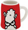 Sheepworld Schnapskrug mit Motiv Lächle | New Bone China, 5 cl, Mini-Krug mit Spruch | Lustiges Geschenk, Party, Männergeschenk | 73852