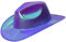 Whakano Glitzer Cowboy Hut,Disco Cowgirl Hut,Cowboyhut Kostüm Accessoires für Erwachsene,Disco Outfit,Kappe Kopfbedeckung für Cosplay Party Halloween Mottoparty Karneval Kostüm Zubehör,Lila