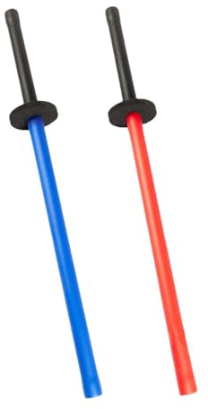 Perfeclan 2 Pezzi Set di Spade di Spugna Imbottite Bokken Antiscivolo Bastone da Allenamento per Arti Marziali per Scherma Pratica Kendo Bambini, 70 Cm