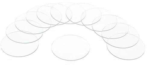 sourcing map 12pcs Watch Crystal Glass Lens, 36mm Flat Round Glasses Watch Face Crystals Len Replacement Parts for Watchmaker Repair, Clear