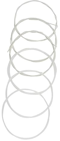 Corde per Chitarra Classica in Nylon Trasparente 6 Pezzi | Bianco, Suono Brillante Completo, per Chitarra Classica, Accessori per Esibizioni di Musicisti