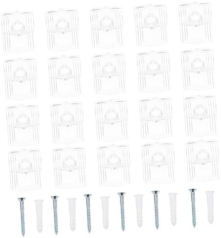 Angoily Supports De Miroir en Verre 20 Pièces Fixation À Vis Stable Et Robuste pour Tableaux en Verre Acrylique
