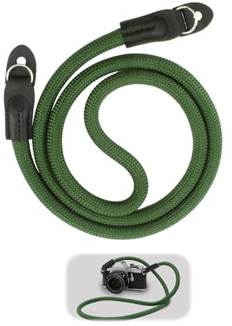 Camera Strap Camera Neck Shoulder Strap Climbing Rope Wrist Quick Release Anti-slip for DSLR SLR Mirrorless Fujifilm Nikon Sony Olympus Panasonic Best Companion for Photographers(105cm Green)