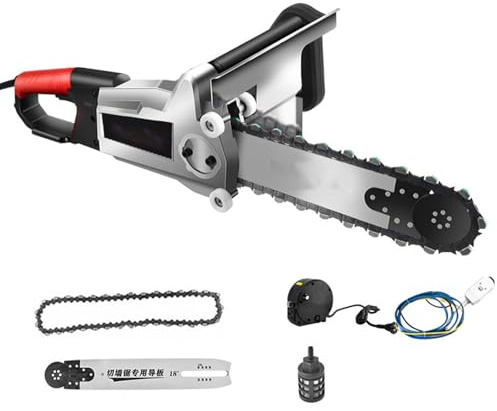 Elektrische Betonkettensäge, handgeführte bürstenlose Kettensäge, Betonschneidekettensäge, elektrischer Diamantketten-Wandschneider, mit wassergespeister Staubunterdrückung,Double Chain-480