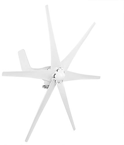 YWBL-WH Wind Turbines Small Generator, 6 Vane/Wing Windmill Kit with 3 Phase AC Generator, Easy Install for Boats, Cabins or Mobile Houses Charging, High Wind Energy Utilization, Slow (48V)