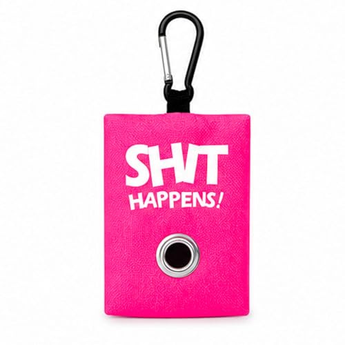 Portabustine feci cane, Dispenser per Sacchetti di Rifiuti per cani, per Guinzaglio, Porta Sacchetti per Rifiuti per Cani, con Clip in Metallo porta sacchetti cane da guinzaglio (Rosa)