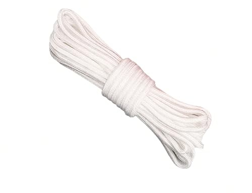 10 Meter White Nylon Rope 6mm Braided Nylon Cord Hanging Cord String for Crafting, Camping, Binding
