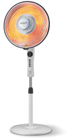 Avilia – Stufa Elettrica a Parabola con Elemento al Carbonio 550/1100W, Timer, Telecomando e Oscillazione per Riscaldamento Casa Rapido e a Basso Consumo Energetico