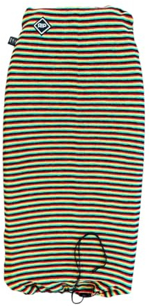 RIP BODYBOARDS Retro-Stretch-Bodyboard-Socken, schützende Stretch-Surf-Board-Hülle bis 117 cm, leichte Reise- und Aufbewahrungssocke aus Polyester, Türkis/Grau