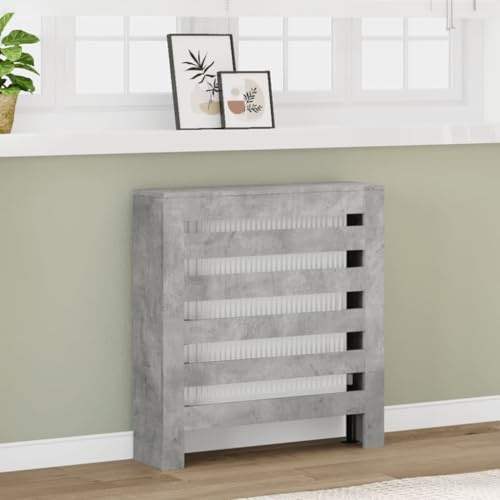 INLIFE Cache-radiateur Gris béton 78x20x82 cm Bois d'ingénierie-852684