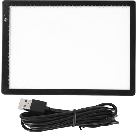 Slide Viewer Ultra Slim A4 Size, 3 Brightness Slide Viewer Light Box Mode APP Editing Film Soft LED USB Powered Scanner for Film Negative Scanning