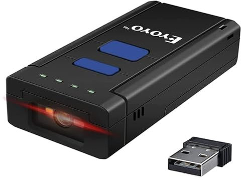 Mini lettore di codici a barre CCD, portatile, cablato e wireless, 2,4 G, portatile, per POS, iPad, iPhone, telefoni Android, tablet o computer con ricevitore