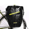 Rhinowalk Fahrradtasche, wasserdichte Fahrrad Gepäckträgertasche, für Fahrrad Gepäckträger, Satteltasche, Umhängetasche, Laptop, professionelles Fahrradzubehör, 27L Schwarz+Grün