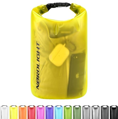 Nordlight Dry Bag Sacca Impermeabile - (2L, Giallo) Zaino Impermeabile, Sacca Stagna Borsa Impermeabile con Chiusura a Rotolo - Spiaggia, Canoa, Stand Up Paddling, Immersioni