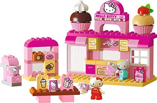 BIG-Bloxx Hello Kitty Bäckerei - Bausteinset mit 82 Teilen inkl. 2 Hello Kitty Spielfigur, verbaubar mit bekannten Spielsteinen für Kinder ab 1,5 Jahren