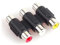 REPLAX 3 Way AV RCA Joiner / Female to Female / Audio Video Coupler Extension Adapter Connector, Red,Yellow,White