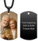 MunkiMix Benutzerdefinierter Hundemarken Text und Bild gravierte Halsketten mit farbigem/schwarz-weißem Bild Anhänger personalisiertes Geschenk für Männer/Frauen Schmuck