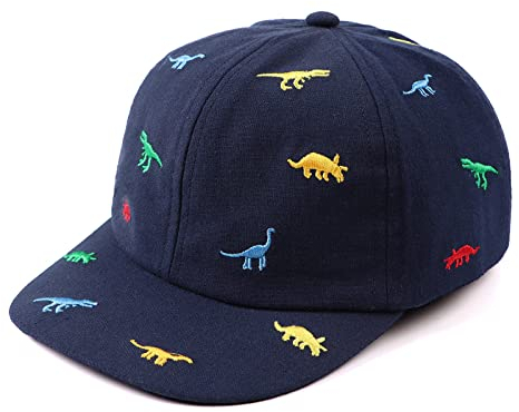 Pesaat Baby Schirmmütze Junge Baseballcap Kinder Sonnenhut UV Schutz Baby Junge Baseballkappe Kinder Jungen Sommerhut (Blau Dinosaurier, Gr.52cm(2-4Jahren))