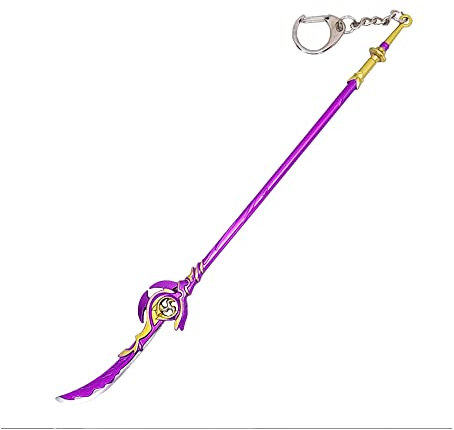 Genshin Impact Porte-clés en métal avec support, style 3, taille unique