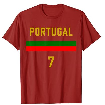 Portugal Nr. 7 Fußballtrikot T-Shirt