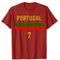 Portugal Nr. 7 Fußballtrikot T-Shirt