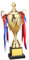 perfk Premio Trofeo Ricompense Trofeo Grande Coppa Trofeo in Metallo Ricordo per Celebrativo Concorso di Calcio Calcio Baseball, 32,5 cm