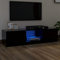 mobile da soggiorno tavolo tv tavolino porta tv Mobile Porta TV con Luci LED Nero 140x40x35,5 cm per Soggiorno, Camera da Letto