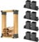 NAIZY Holzstapelhilfe Stabile Stapelhilfe für Brennholz 4er Set Holzstapelhalter für Kaminholz Kaminholzregal Brennholzregal Gestell Holz für Innen und Außen, Schwarz