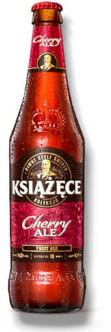 Książęce Cherry Ale 6 x 0,5l - Kirschbier aus Polen mit 4,1% Vol. - Inklusive Haus der Biere Berlin Bierdeckel