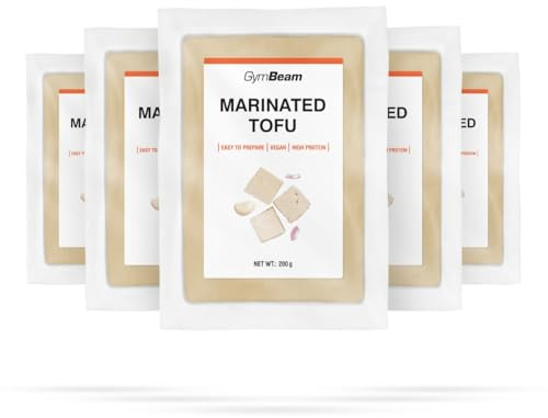 GymBeam Tofu (5x200g) - Veganes Protein, pflanzliche Fleisch- und Käse-Alternative, mit hohem Proteinanteil, zuckerfrei, nicht hitzebehandelt (200 g (5er pack), marinated)