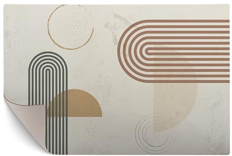 murando - Tappeto in Vinile 90x60 cm - Tappetino per Cucina PVC Antiscivolo Lavabile Moderno Tappeti da Esterno Passatoia Vinile Impermeabile Elastico - Astratto Beige Colori Chiari n-A-1387-bi-a