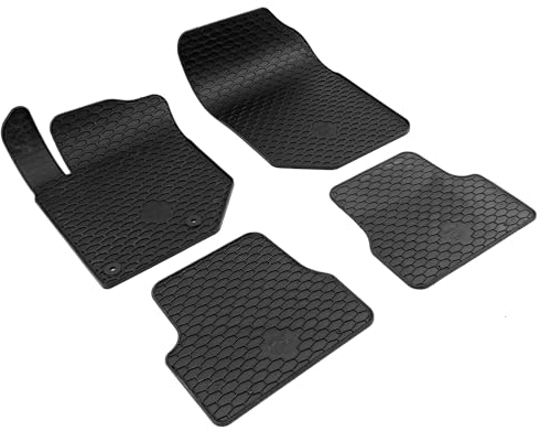 Walser DirtGuard Gummi Fussmatten Auto für Peugeot 2008 II 08/2019-Heute, Citroen C4 III 10/2020-Heute, C4 X 09/2022-Heute, 100% passgenaue Auto Fußmatten, robuste Universal Fußmatte Auto