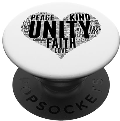 Unity Wordcloud Sei nett, hör auf zu schikanieren Orange Unity Day PopSockets Klebender PopGrip