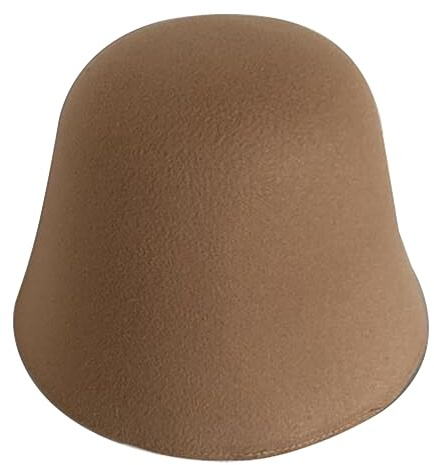 Ayuduots Glockenhut aus Wollfilz, Glockenhut für Damen, Schlichter Retro-Glockenhut, warme britische Glockenmütze mit runder Glocke für den Winter im Freien