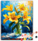 Malen Nach Zahlen Lilie Malen Nach Zahlen Erwachsene Kreativ Bastelset, Paint by Numbers Anlage, DIY Handgemalt Ölgemälde Kit Mit Pinseln und Acrylfarbe, Ohne Rahmen Geschenk für Wand Dekor 45X60CM