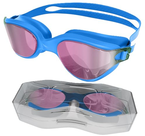 Vestigia gafa natación hombre antivaho unisex polarizadas protección UV gafas adultos buceo 100% antifugas