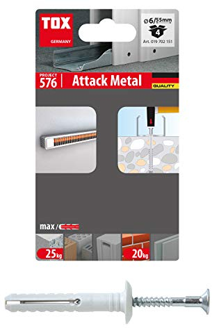 TOX Nageldübel Attack Metal 6/55 BL, Inhalt: 4 Stück im Blister, 4 Stück, 019702151